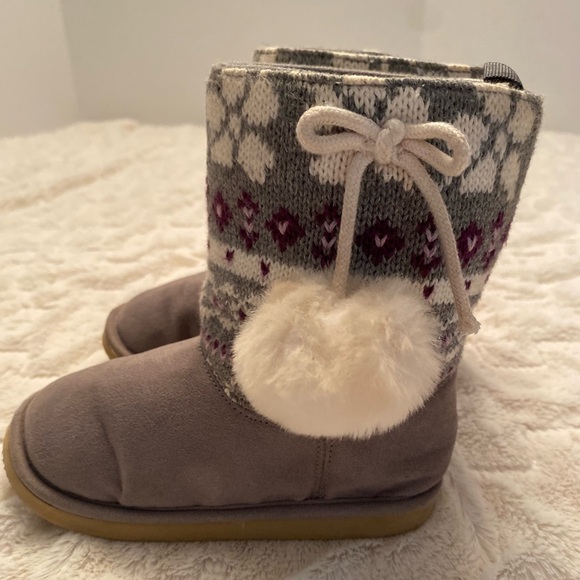 Gymboree Fair Isle Sparkle Sweater Boots - Picture 4 of 9